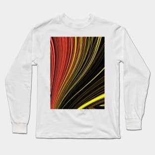 Saturn type ring pattern in shades of red yellow and orange Long Sleeve T-Shirt